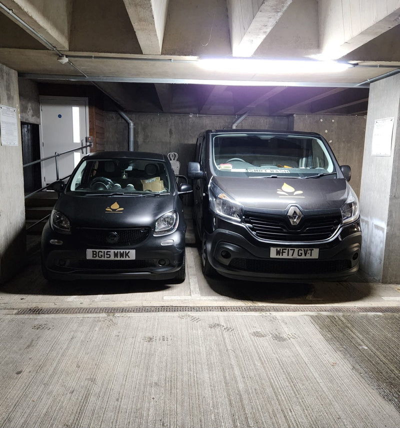 SmartWash car and van parked together